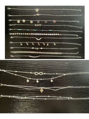 NIB✨🪬⚓️🐚⭐️ Softones Anklets Set of 14